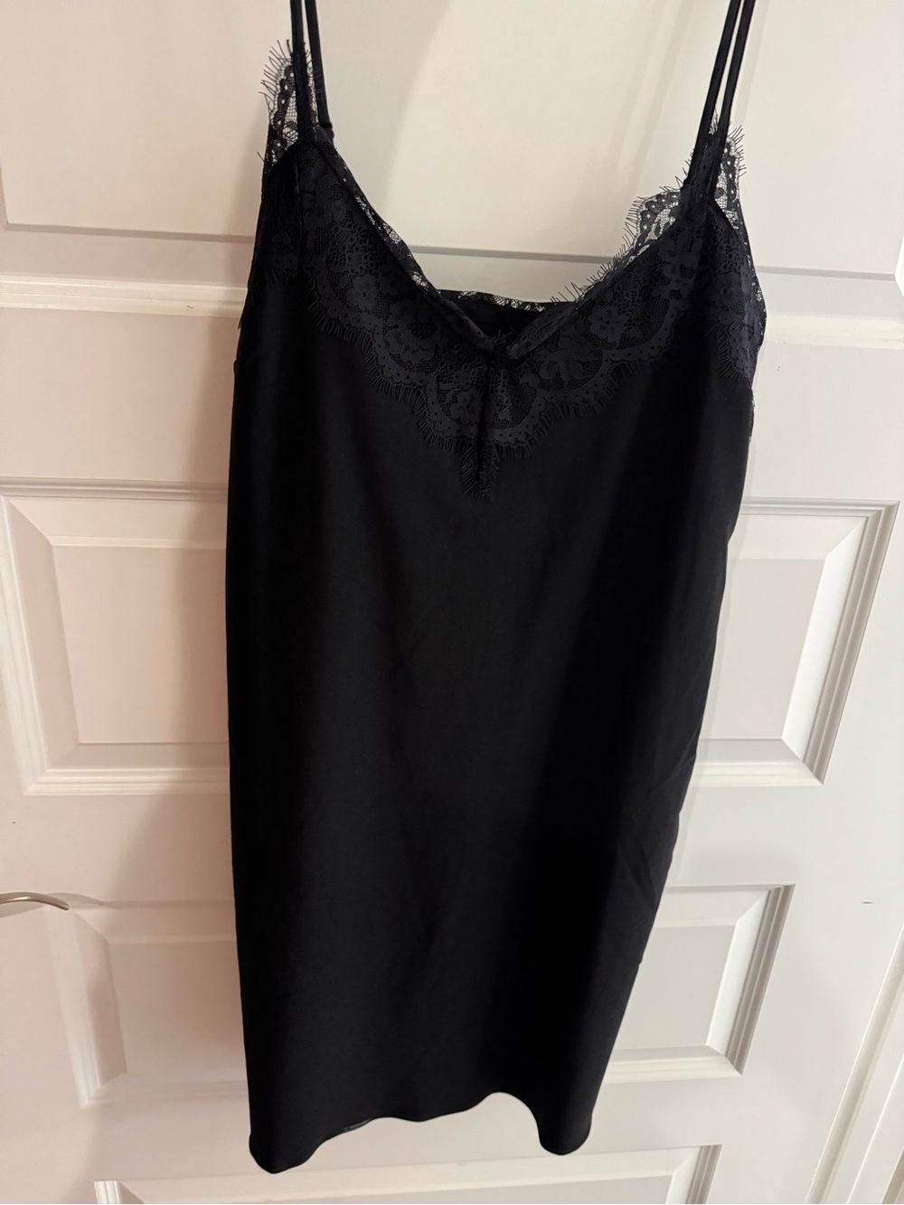 Tuckernuck Black Lace-Trim Slip Dress -NWT
